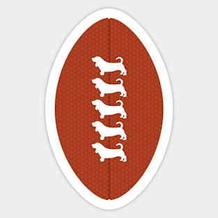 Basset Hound Football Sticker